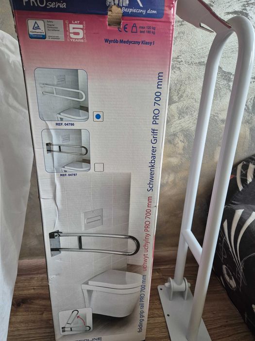 Uchwyt uchylny Blisk-Pro 70 cm biały wyrób medyczny klasy I