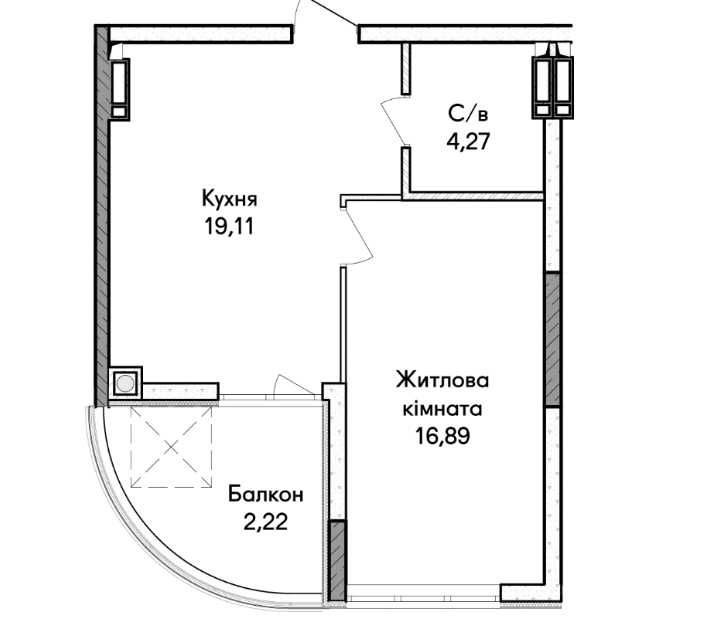 Передмістя Квартира з лоджією. Укриття в будинку