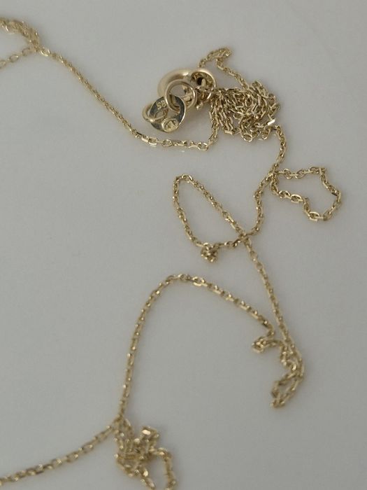 Nowy złoty naszyjnik łańcuszek kropla łezka p. 585