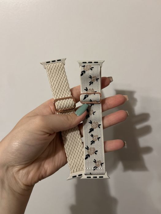 Paski do zegarka apple watch  beżowe kwiatowy