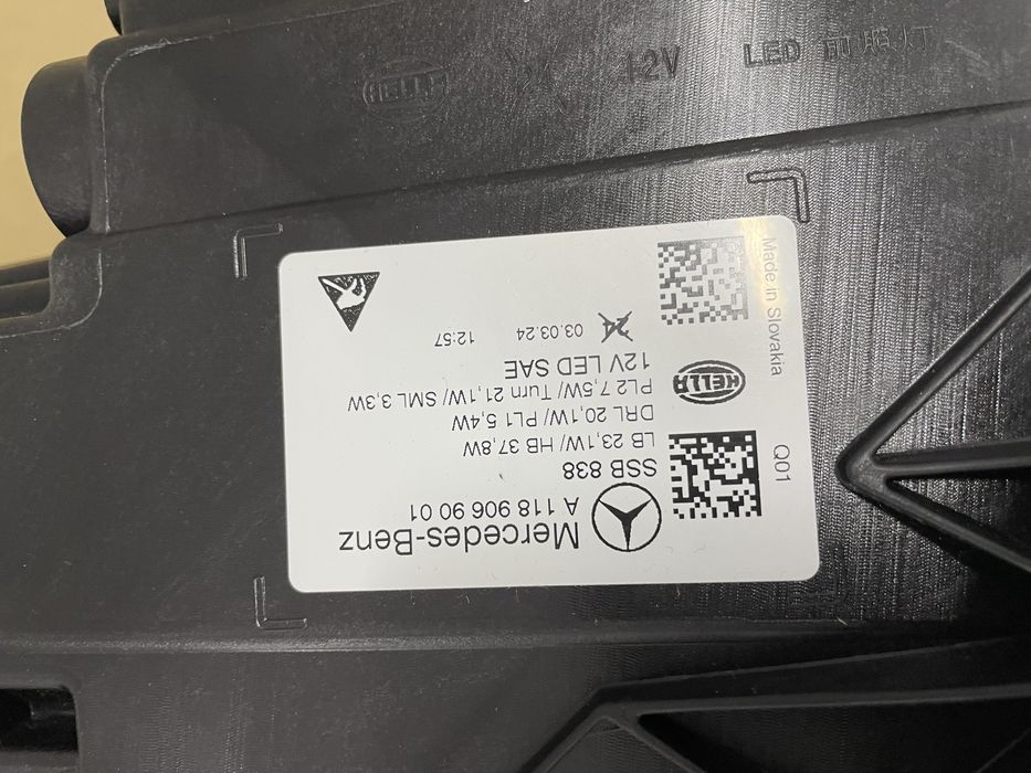 Фара Мерседес CLA W118 USA