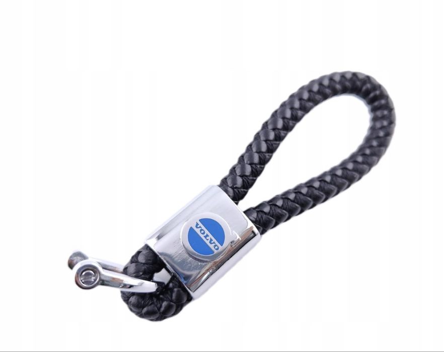 VOLVO Brelok Breloczek Pleciony EKO SKÓRA niebieski  kod A92