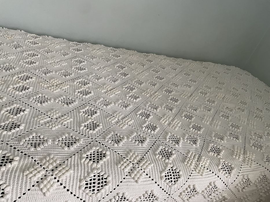Colcha feita à mão em trama cama individual