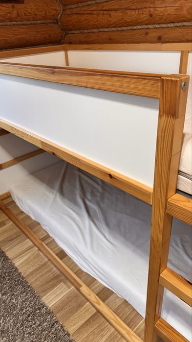 Двусторонняя кровать+2 матраса KURA ИКЕА  КЮРА