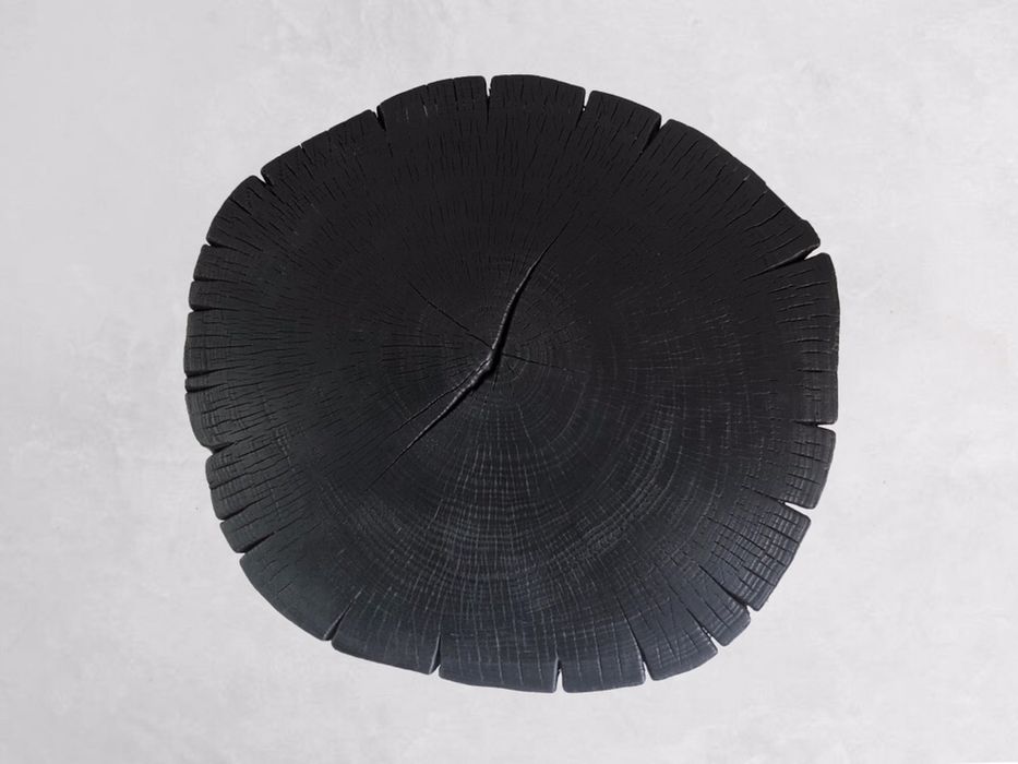 Mesa apoio / banco tronco madeira maciça SSB