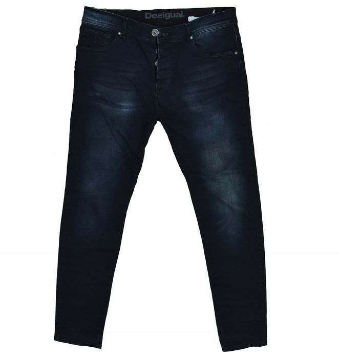 Desigual Męskie Spodnie Jeansowe Slim W32 L34