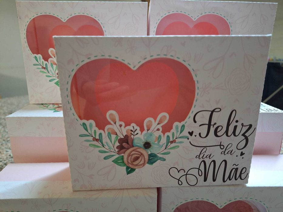 19 Caixas de bolos-dia da mãe - 15.5x12.5x5.5cm