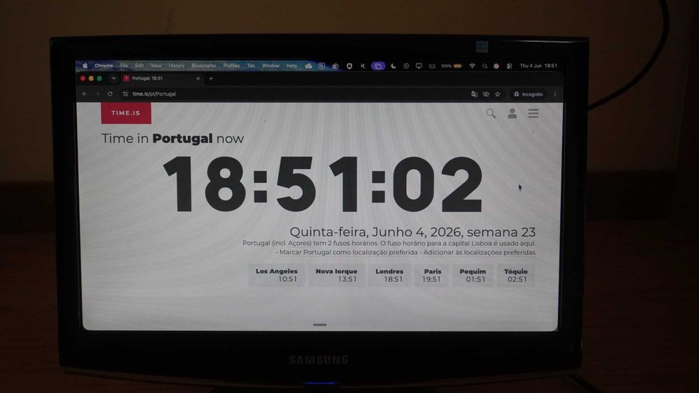 Monitor TV Samsung 19 polegadas com comando