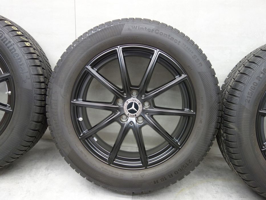 215/60R18 Koła zimowe Mercedes OE GLB GLA Continental jak nowe Tpms runflat