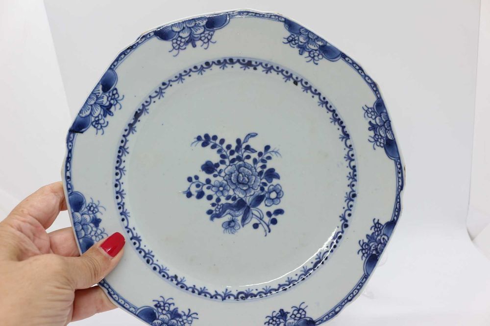 Prato Porcelana Chinesa Companhia das Índias XVIII