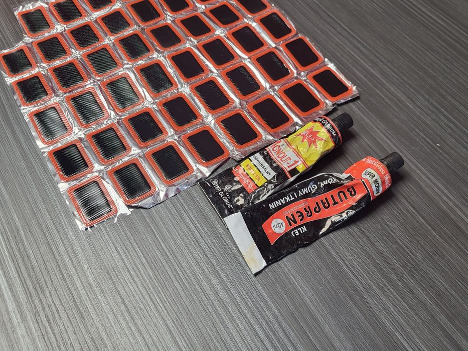 Łatki na Dętki rowerowe 45szt + kleje zestaw naprawczy