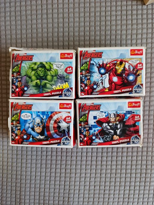 Пазли trefl трефл 54 міні комікси avengers Халк, капітан Америка iron