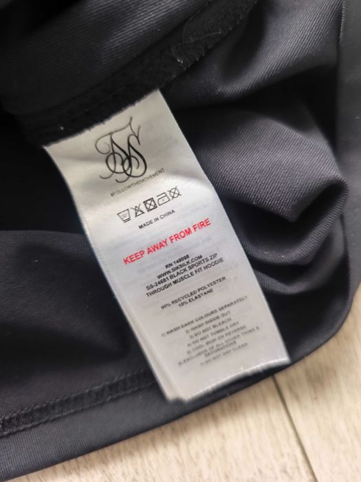 Bluza męska rozpinana czarna Siksilk rozmiar L kieszenie zamek olavoga
