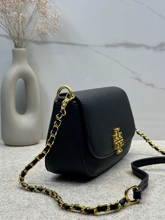 Шкіряна сумка Tory Burch Britten Crossbody Black / Тори Берч Оригинал