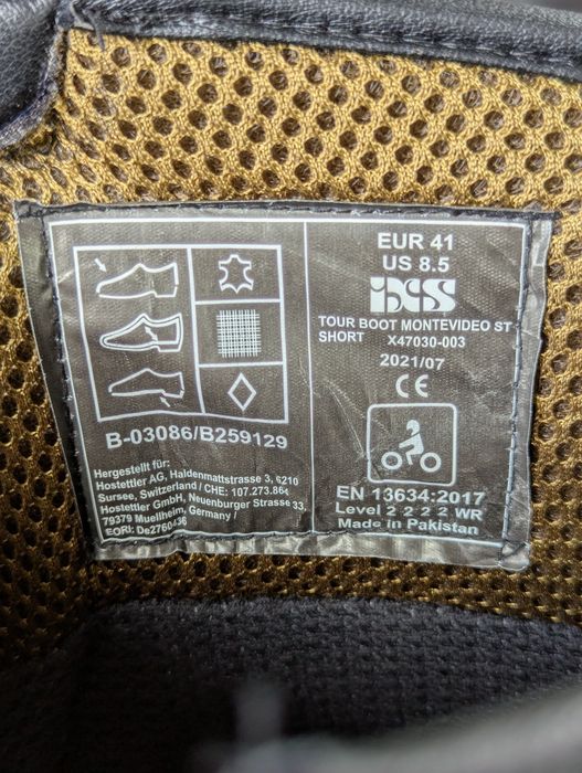 Мотоботи IXS 41 р. шкіряні мембрана
