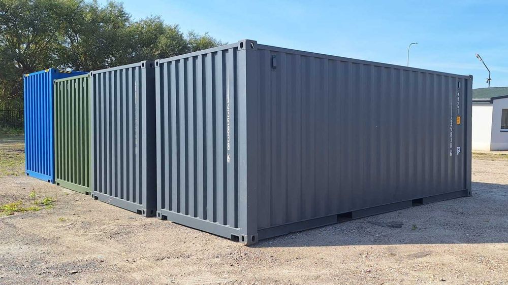 KONTENER MORSKI 20’DV Nowy, od ręki, GRAFITOWY, 6-metrowy, LĘBORK