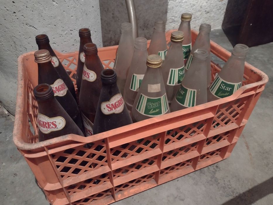 Garrafas de vidro vintage