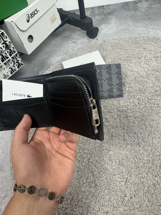 Гаманець Lacoste / Лакоста / В чорному та Сірому кольорі