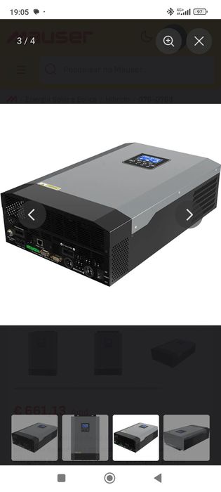 Inversor Híbrido 48V 5.5kW Onda Pura, UPS e  MPPT - NOVO