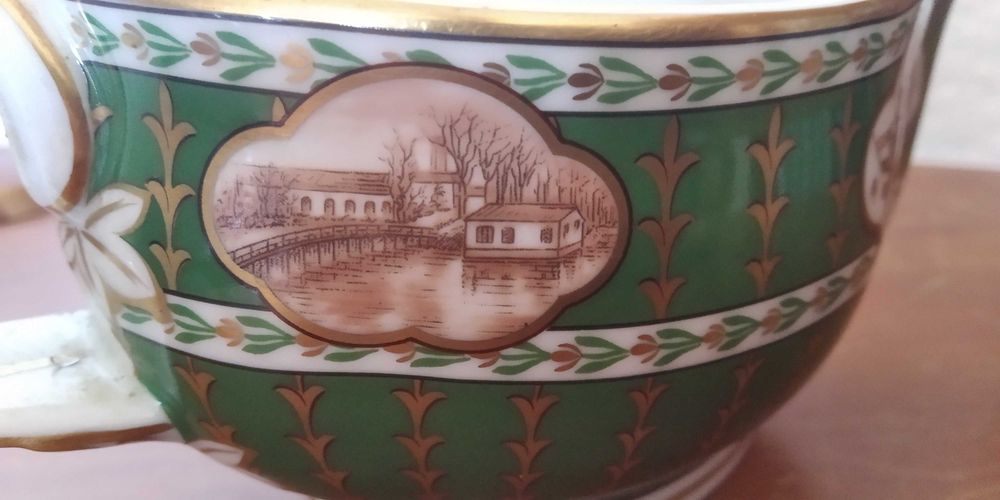 Vista alegre edição clube de colecionador Molheira verde Dinastia Qing