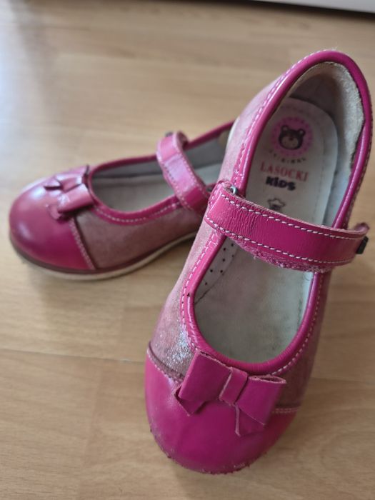 Różowe buciki dziewczęce 27 Lasocki , długość wkładki 16,5 cm, stan do