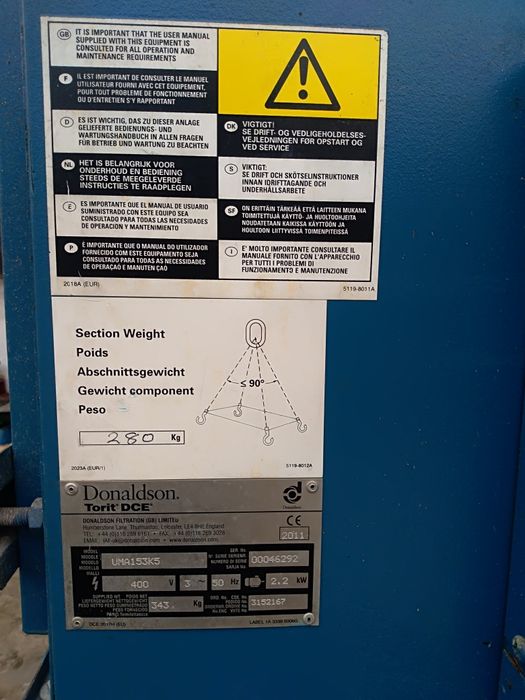 Odciąg DONALDSON wyciąg filtr piaskarka