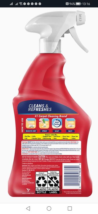 Засіб для чищення мягких меблів а також спортивного взуття