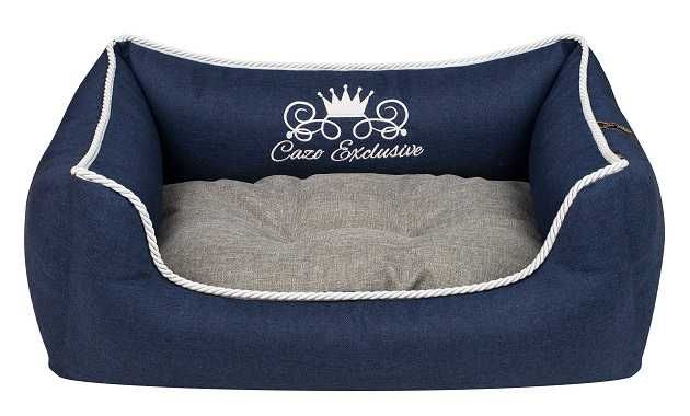 Legowisko dla psa, kota CAZO Royal rozm. S, 65x50cm, granatowy