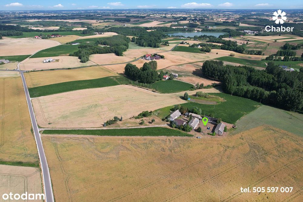 Siedlisko ok. 60 m2 z działką ok. 4800 m2 we wsi Kołatek.