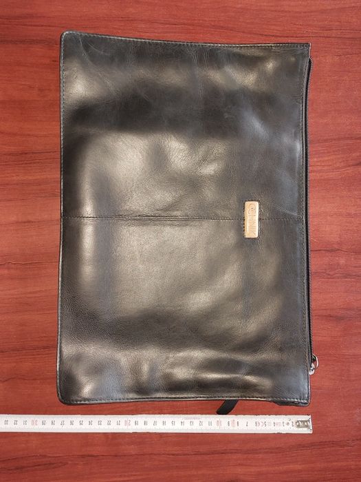 Czarna skórzana aktówka Ochnik, teczka na laptopa, nowa, skóra