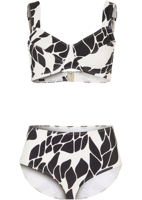 B.P.C bikini typu minimizer biało-czarne we wzory 44 (85E).