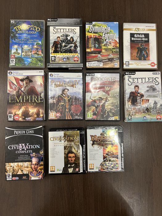 Gry PC dla dzieci i dorosłych kolekcjonerskie różne
