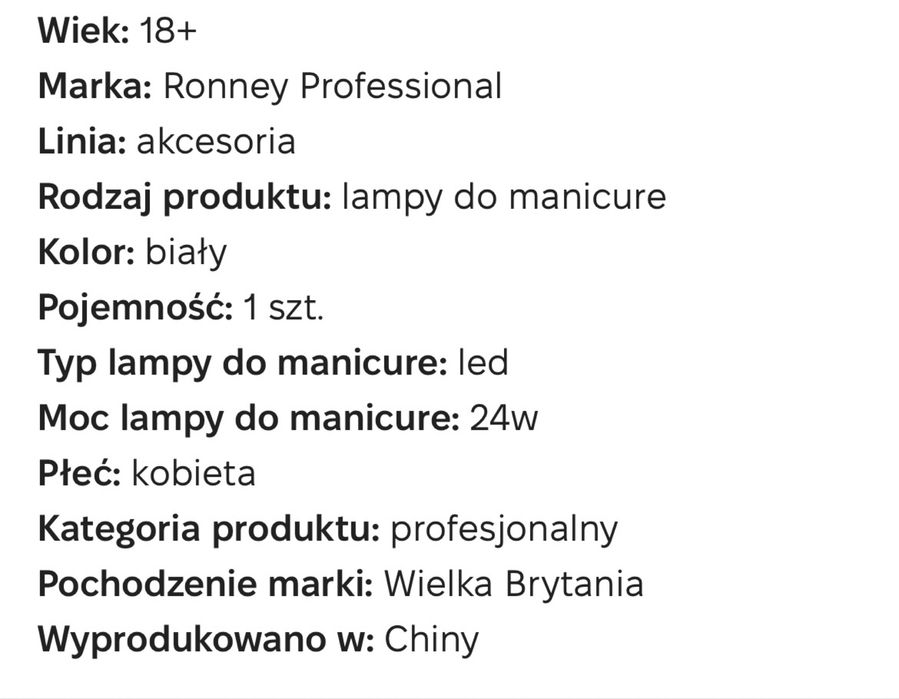 Lampa LED do manicure/do paznokci
