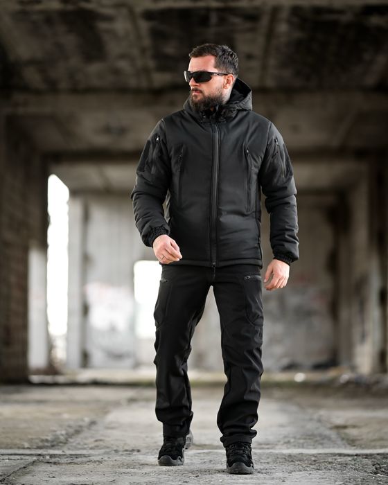 Тактичний зимовий костюм/комплект чорний, зимний тактический костюм