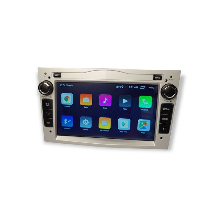 Rádio Android 2DIN para OPEL – 2GB de RAM com Wifi GPS Silver - Cinza