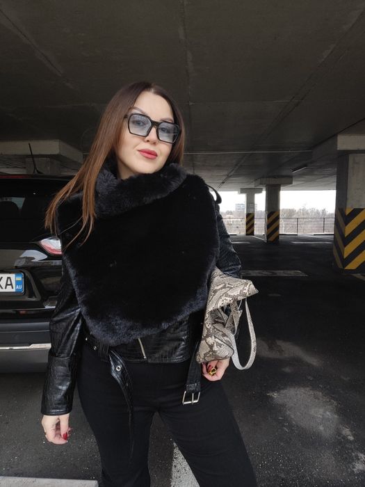 Еко хутро манішка меховая манишка  меха хутрова  хутряна накидка шаль