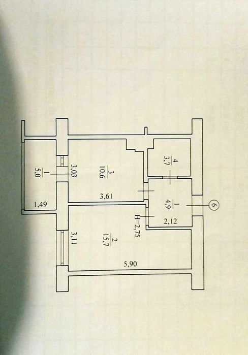 Продається однокімнатна  квартира (39.90 м²)