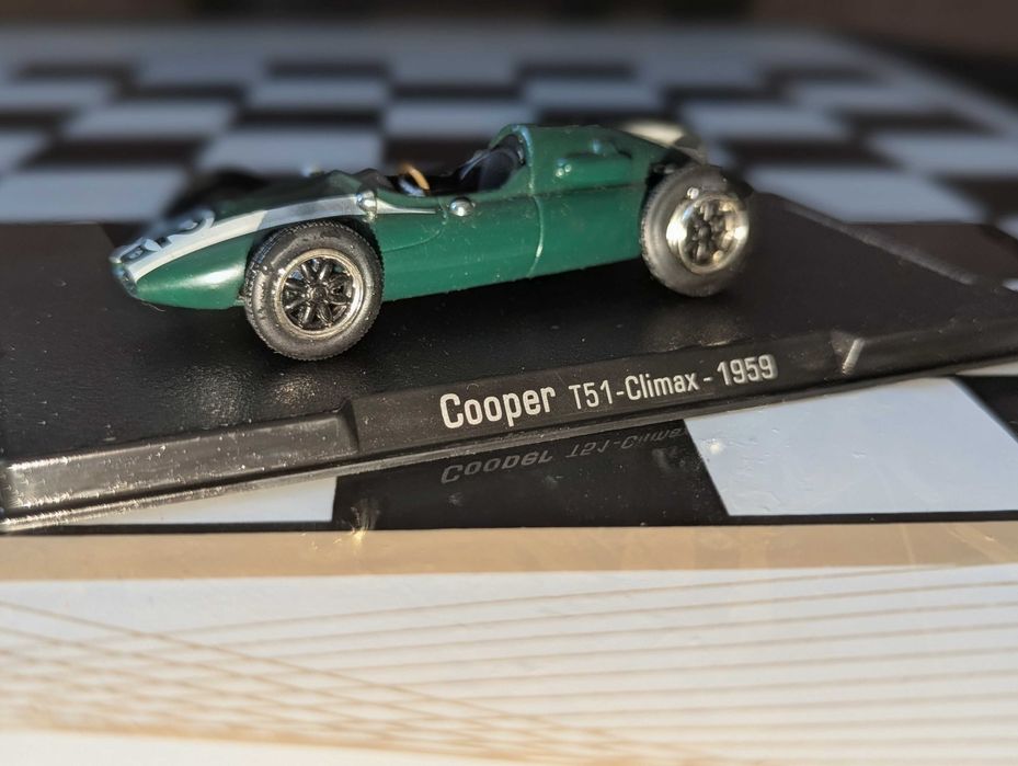 Carro de formula 1 miniatura campeão do mundo Cooper t51 clímax 1959