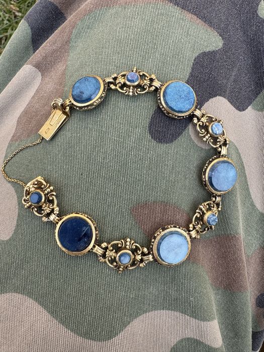 Stara srebrna bransoletka art deco przedwojenna topaz vintage unikat!