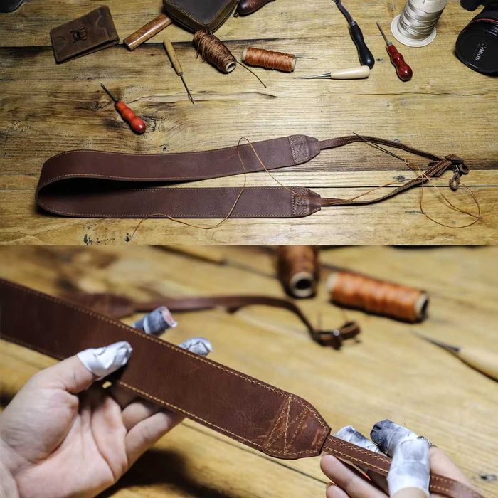 PRAWDZIWA SKÓRA Uniwersalny Pas Pasek Do Aparatu Fotograficznego