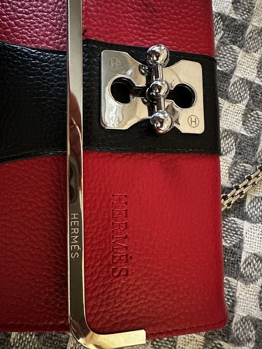 Клатч у стилі HERMES червоно-чорний