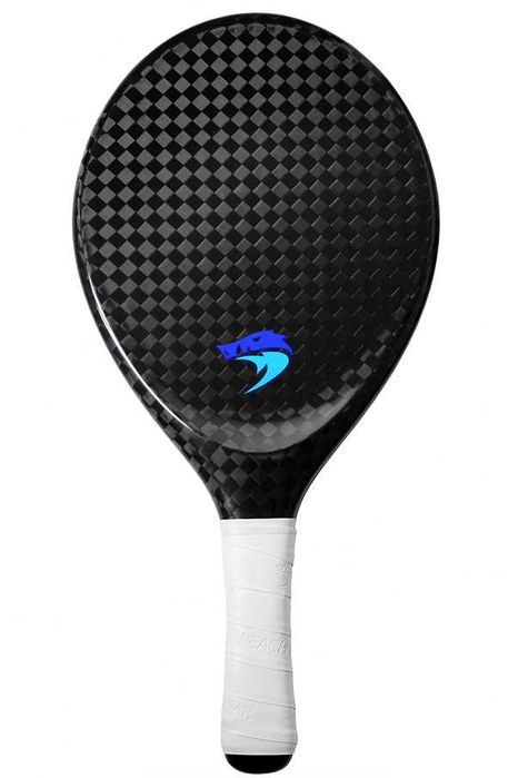 raquete praia fibra de carbono Beachboar, 8 bolas, overgrip novo