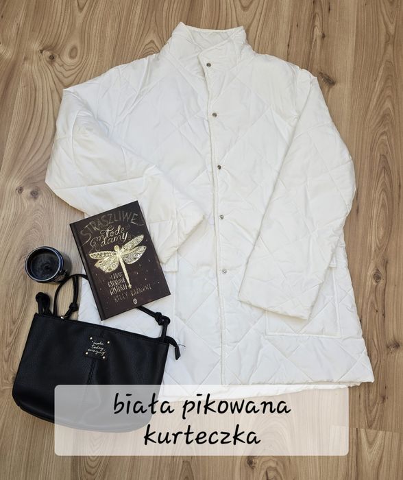 biała pikowana kurteczka