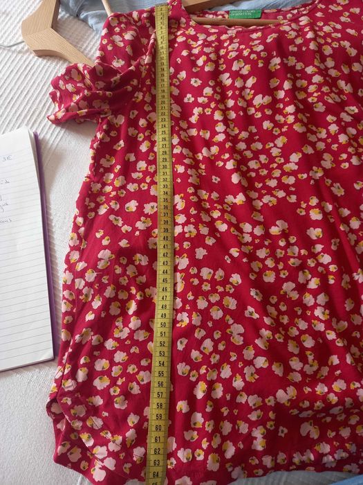 Blusa United Colors of Benetton, Tam L, vermelha (Portes incluídos)