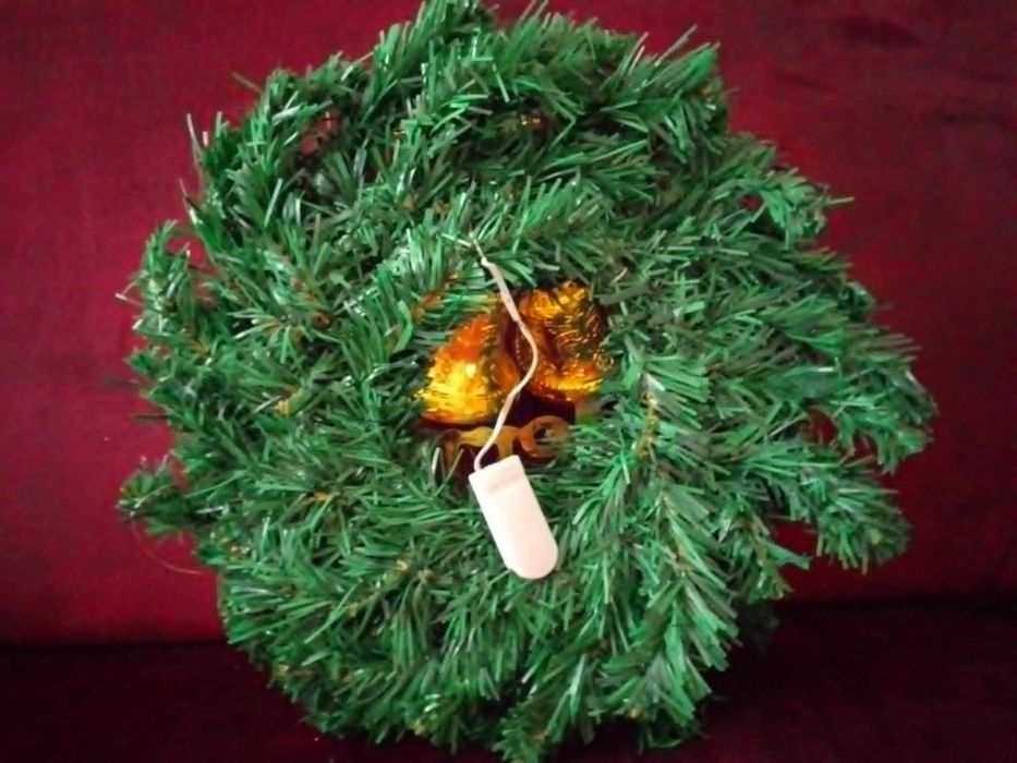 Wieniec Bożonarodzeniowy LED Merry Christmas Świąteczny Stroik 30-35cm