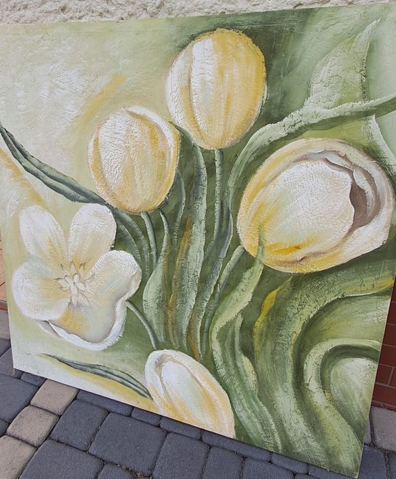 Obraz żółte tulipany