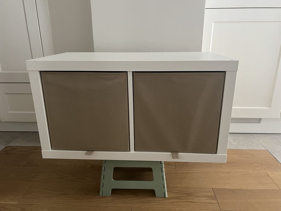 Ikea kallax regał plus pojemniki