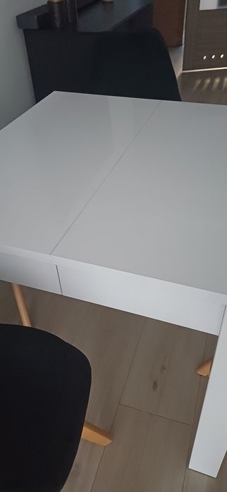 Stół rozkładany biały połysk 80 cm ( do 230cm)