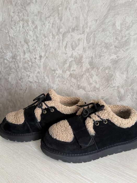 Ідеальні жіночі угі з хутром, угі тедді,чорні замшеві