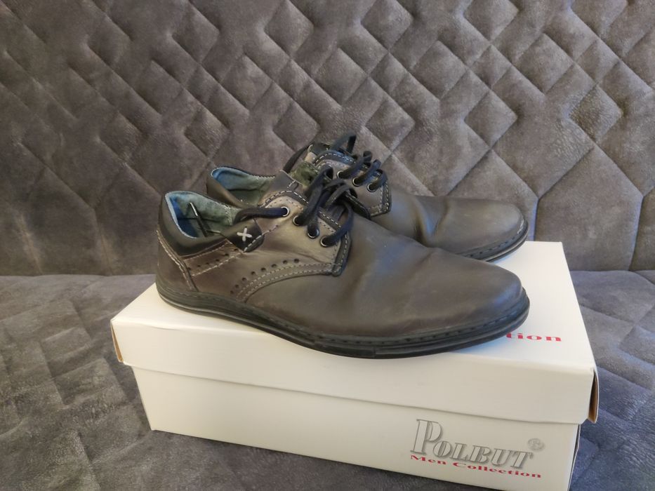 Buty skórzane męskie, półbuty Polbut